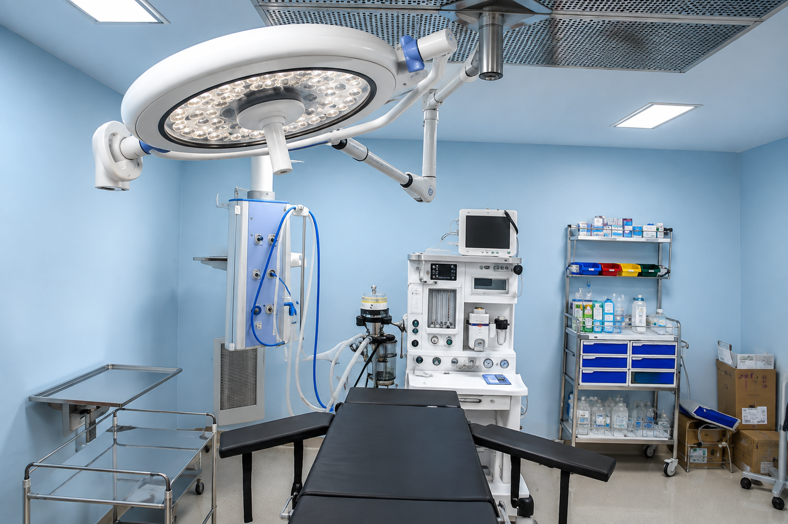 Modern operation theatre and anaesthesia equipment at Signature Hospital